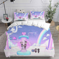 Summer Camp Island Cosplay Bedding Set Duvet Cover Pillowcases Halloween Home Decor