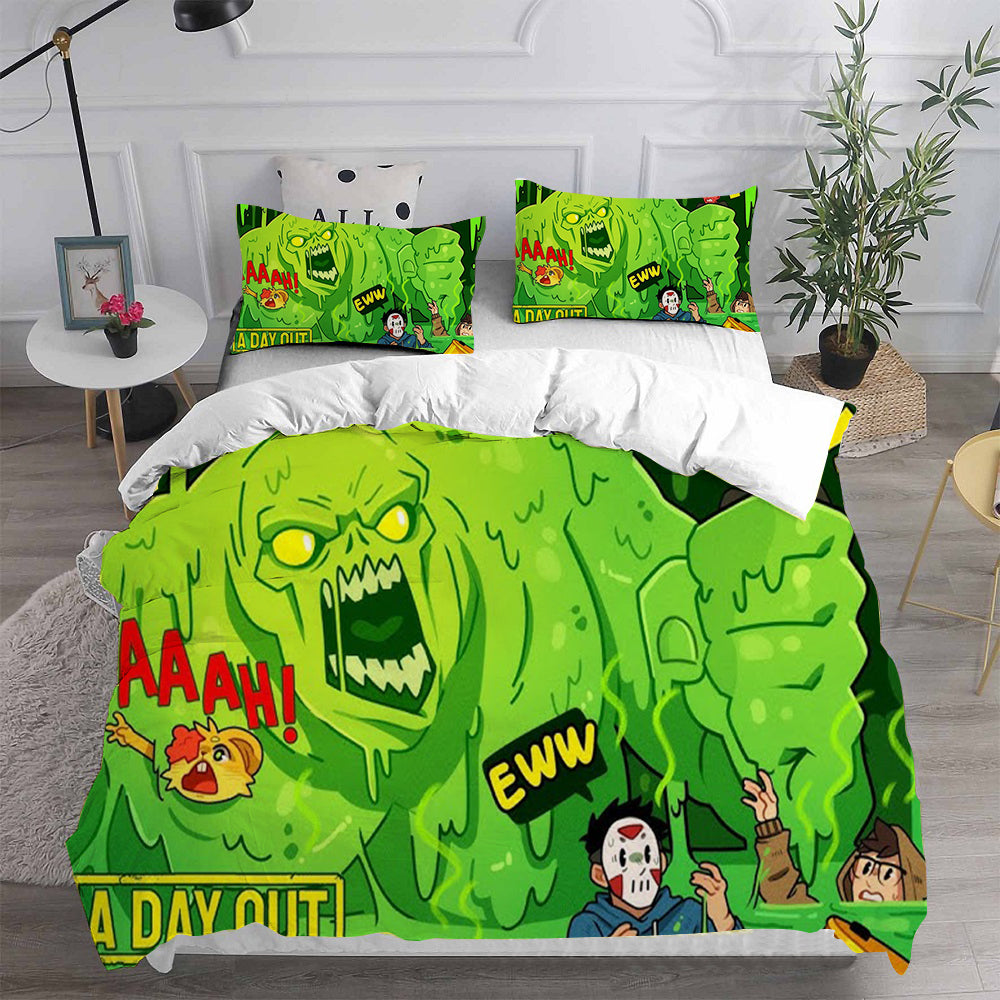 Lethal Company Cosplay Bedding Set Duvet Cover Pillowcases Halloween Home Decor