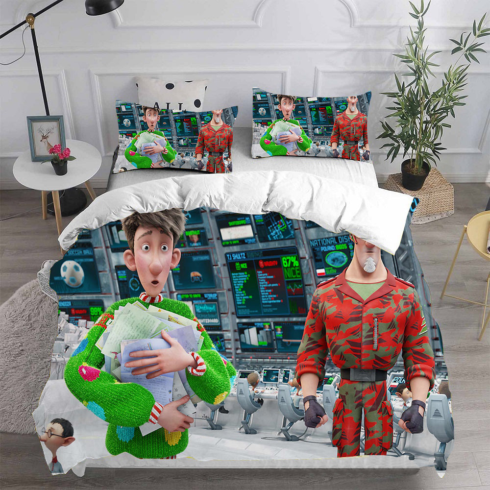 Arthur Christmas Cosplay Bedding Set Duvet Cover Pillowcases Halloween Home Decor