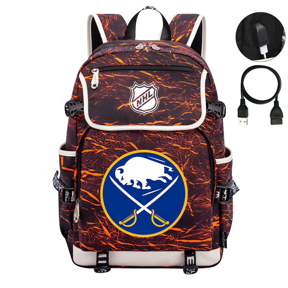 Buffalo Sabres Hockey League Backpack School Notebook Travel Bags