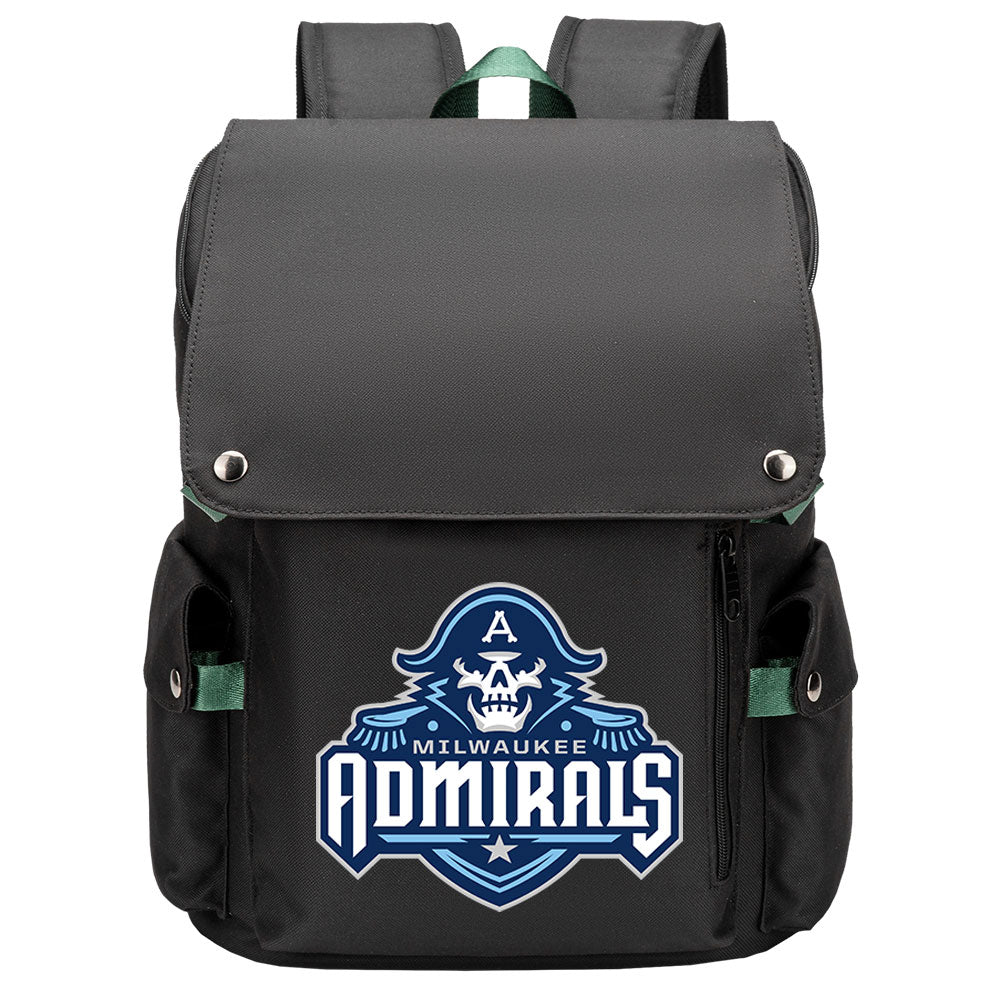 Milwaukee Admirals AHL School Backpack Oxford Laptop Bag