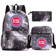 Detroit Pistons Basketball School Backpack Shoulder Bag Pencil Bags 3pcs Set