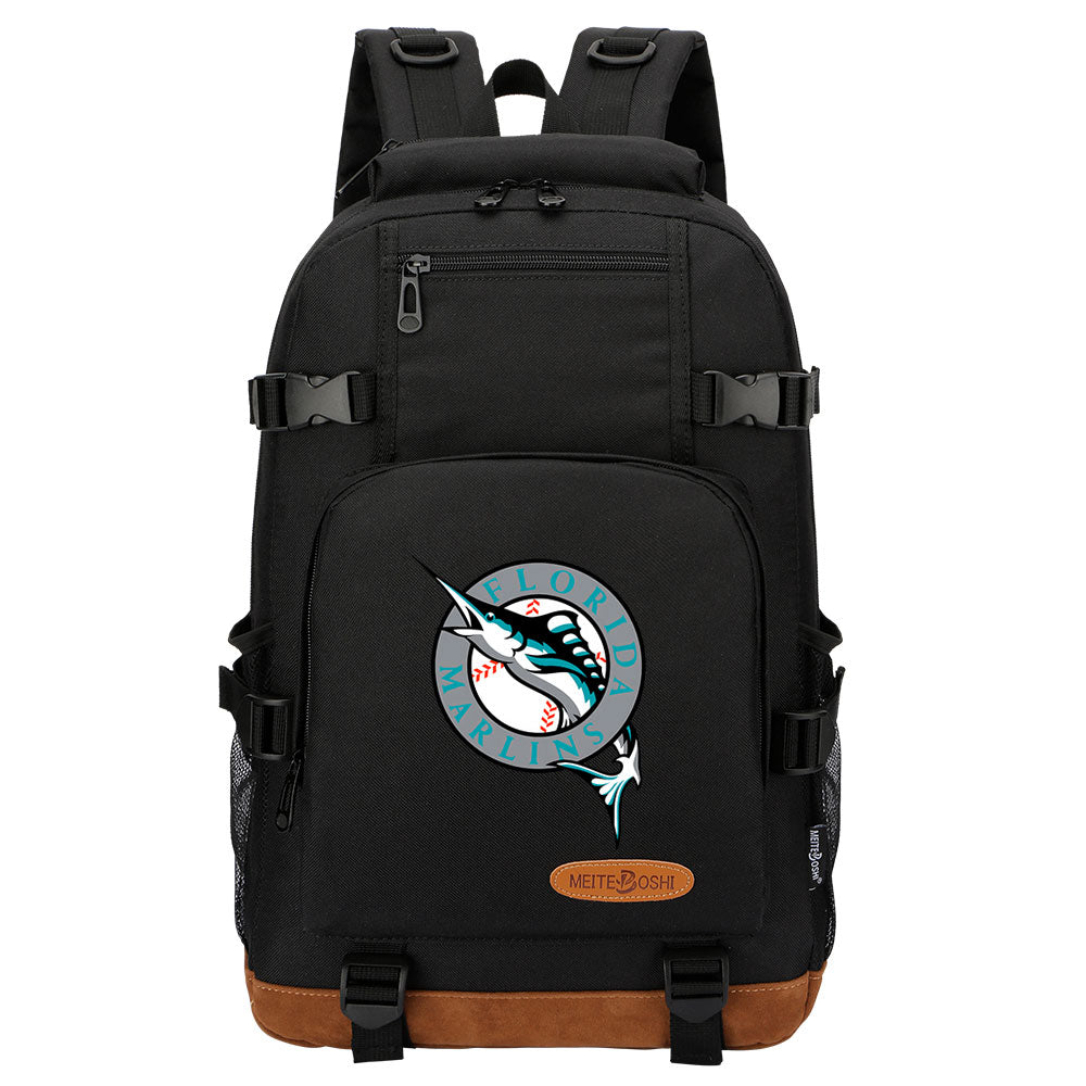 Florida Marlins Waterproof Backpack School Notebook Travel Bag