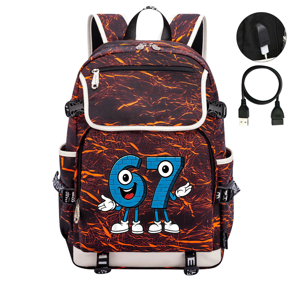 Steal a Brainrot 67 Backpack School Notebook Travel Bags