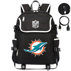 Miami Dolphins Football Rugby Backpack School Notebook Travel Bags