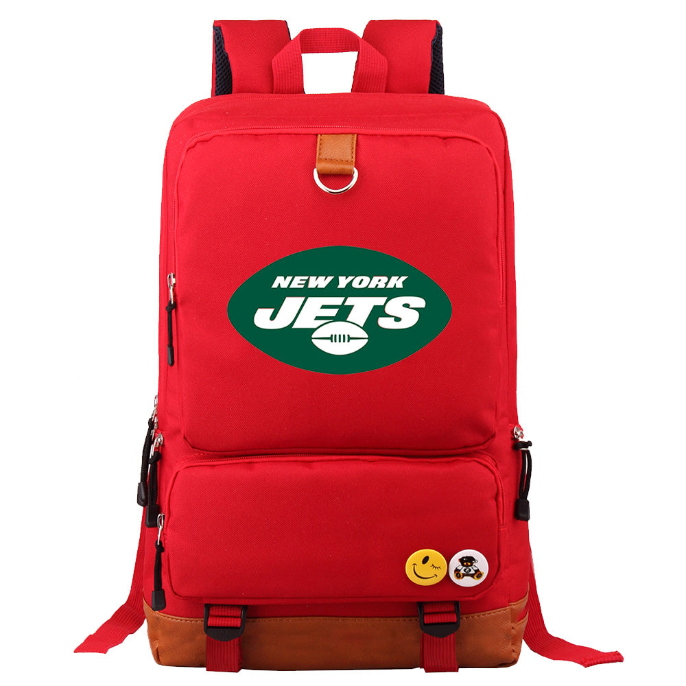 New York Jets Football Team Rugby Proof Backpack NoteBook Laptop School Bag