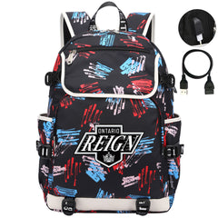 Ontario Reign Hockey League Backpack School Notebook Travel Bag