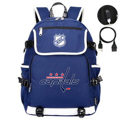 Washington Capitals Hockey League Backpack School Notebook Travel Bag