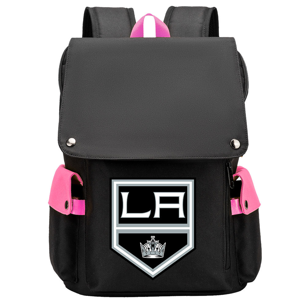 Los Angeles Kings Hockey Team School Backpack Oxford Laptop Bag