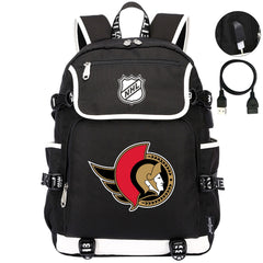Ottawa Senators Hockey League Backpack School Notebook Travel Bags