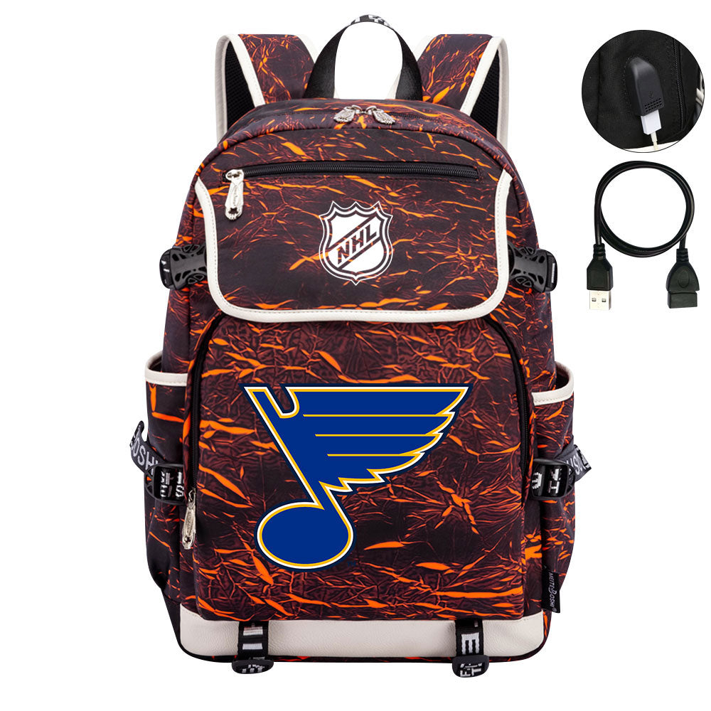 St Louis Blues Hockey Team Backpack School Notebook Travel Bags