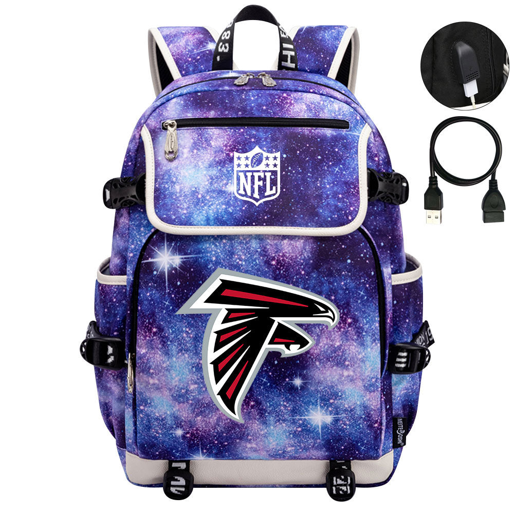 Atlanta Falcons Football Team Rugby Backpack School Notebook Travel Bag