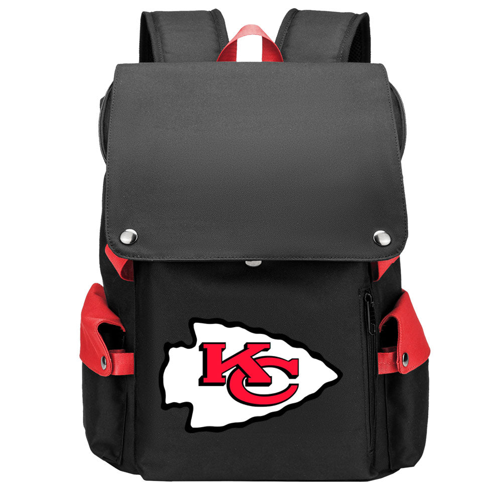 Kansas City Chiefs Football Team Rugby Laptop Backpack Oxford School Bag