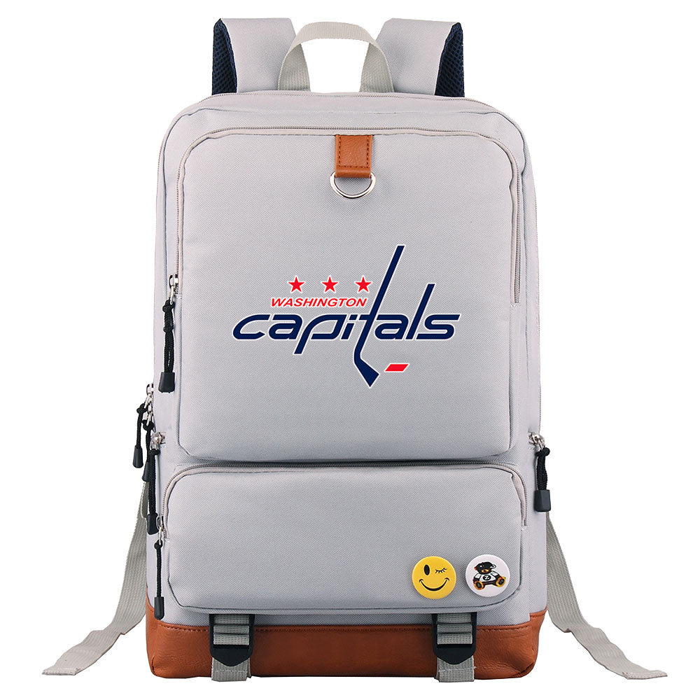 Washington Capitals Leafs Hockey Team Proof Backpack NoteBook Laptop School Bag