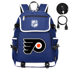 Philadelphia Flyers Hockey League Backpack School Notebook Travel Bag