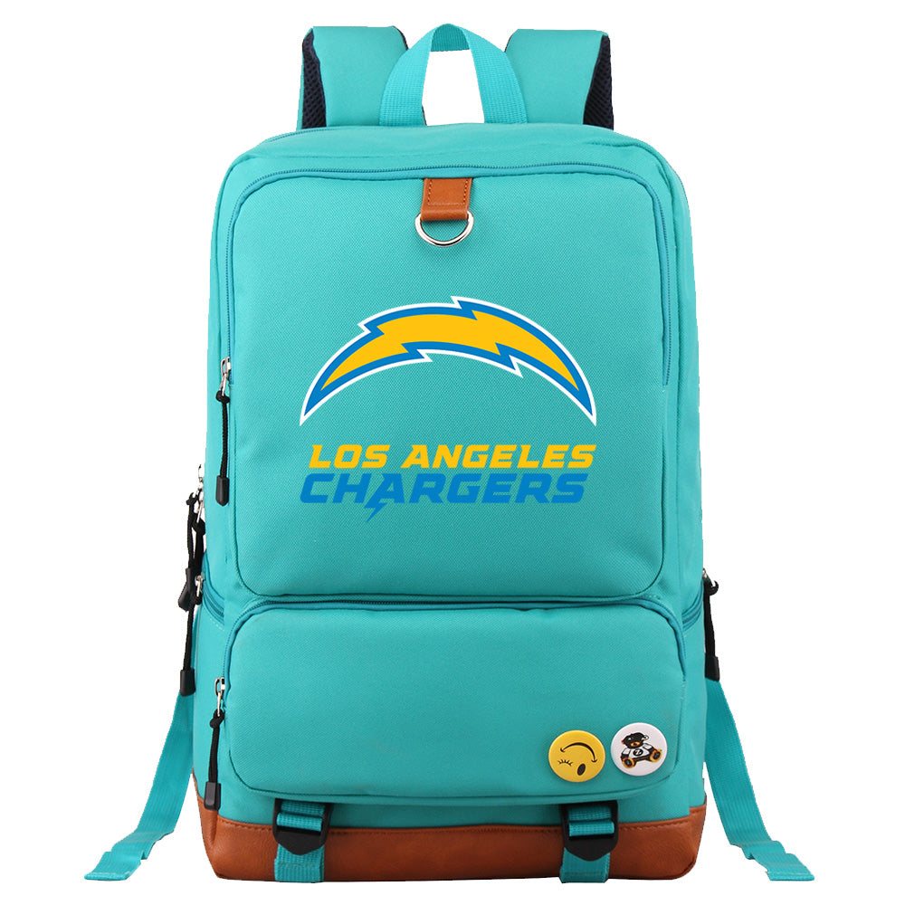 Los Angeles Chargers Football Team Rugby Proof Backpack NoteBook Laptop School Bag