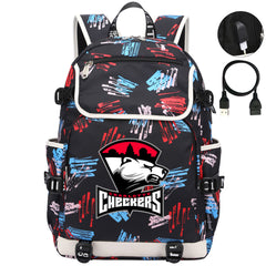 Charlotte Checkers Hockey League Backpack School Notebook Travel Bag
