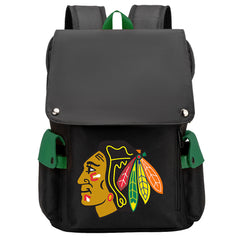 Chicago Blackhawks Hockey Team School Backpack Oxford Laptop Bag