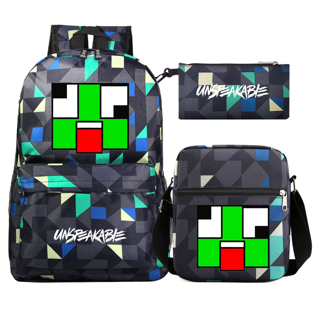 Unspeakable Game School Backpack Shoulder Bag Pencil Bags 3pcs Set