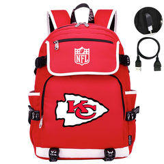 Kansas City Chiefs Football Rugby Backpack School Notebook Travel Bags