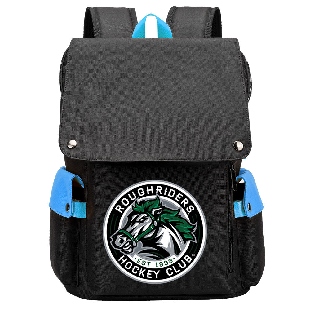 Roughriders Hockey Team School Backpack Oxford Laptop Bag