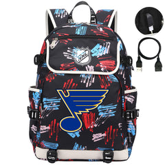 St Louis Blues Hockey Team Backpack School Notebook Travel Bags