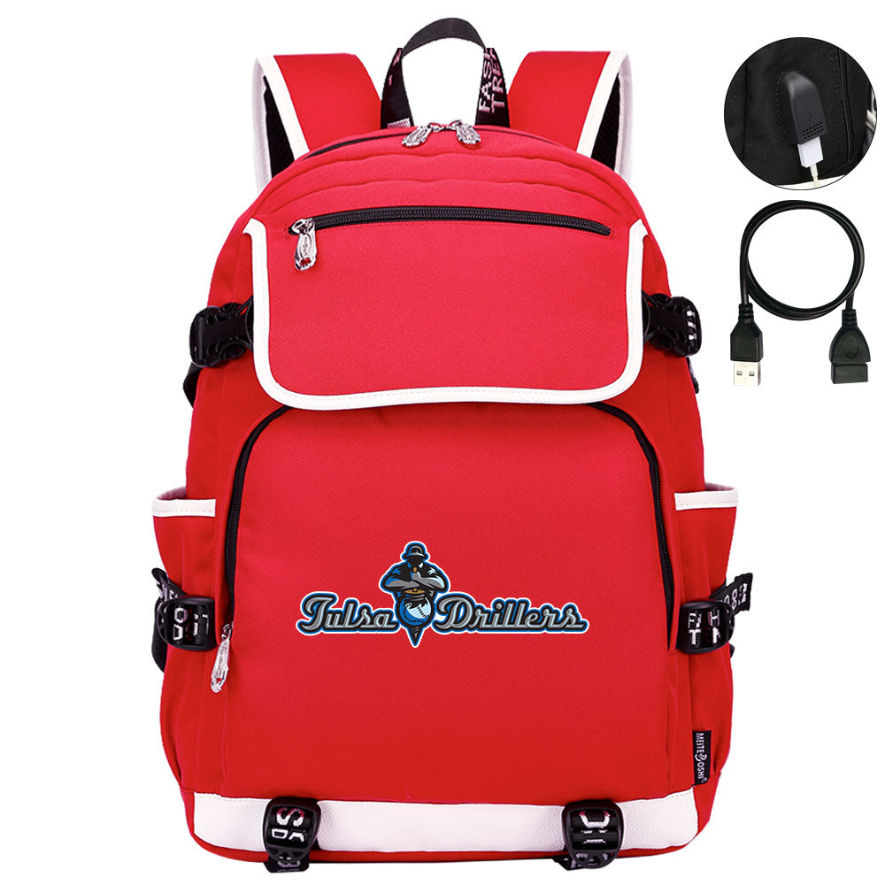 Tulsa Drillers Backpack School Notebook Travel Bags
