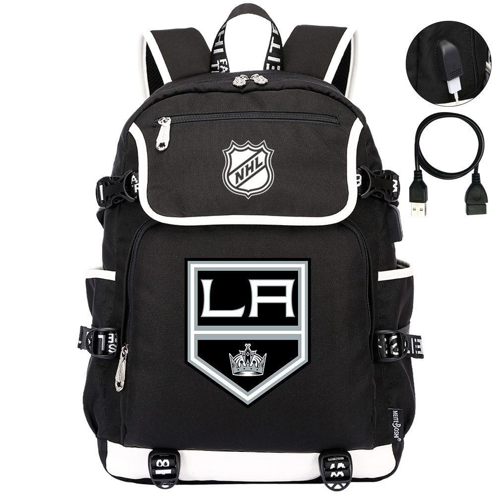 Los Angeles Kings Hockey League Backpack School Notebook Travel Bag
