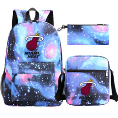 Miami Heat Basketball School Backpack Shoulder Bag Pencil Bags 3pcs Set