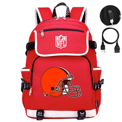 Cleveland Browns Football Team Rugby Backpack School Notebook Travel Bag