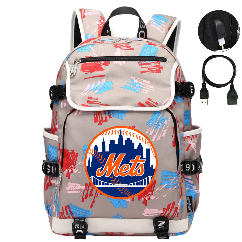 New York Mets Backpack School Notebook Travel Bags