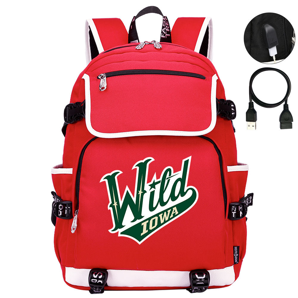 Iowa Wild Hockey League Backpack School Notebook Travel Bag