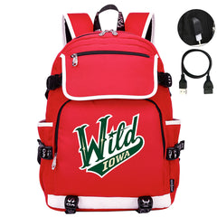 Iowa Wild Hockey League Backpack School Notebook Travel Bag