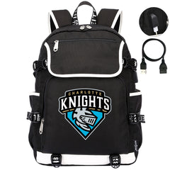 Charlotte Knights Backpack School Notebook Travel Bags