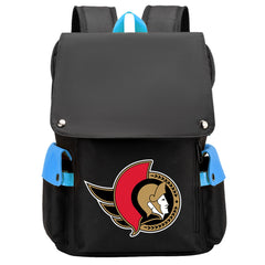 Ottawa Senators Hockey Team School Backpack Oxford Laptop Bag