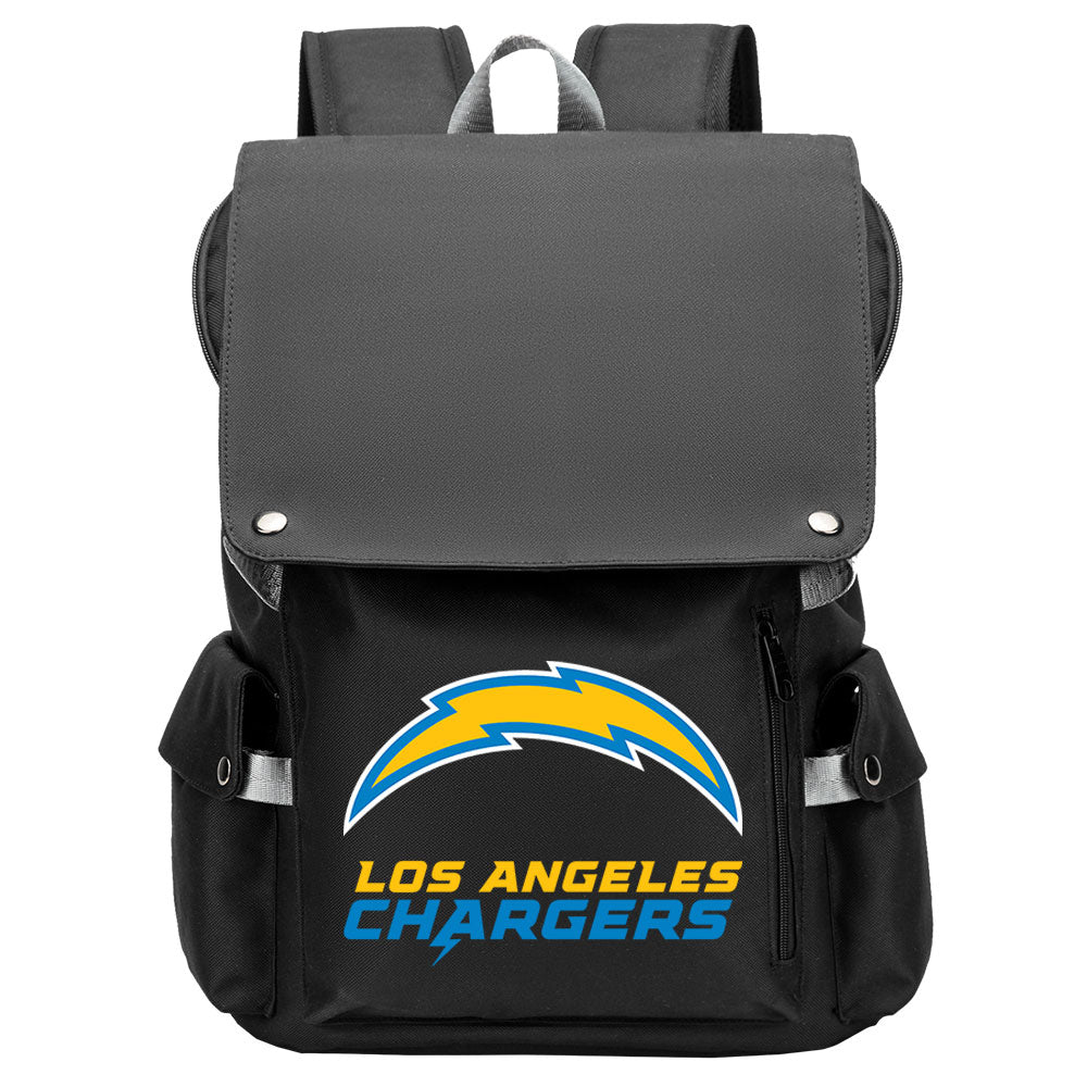 Los Angeles Chargers Football Team Rugby Laptop Backpack Oxford School Bag