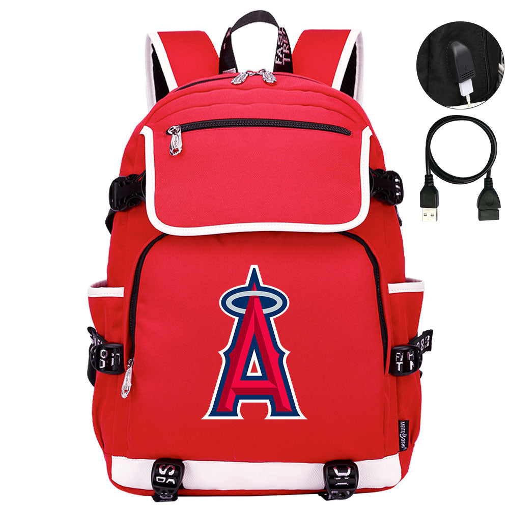 Los Angeles Angels Backpack School Notebook Travel Bags