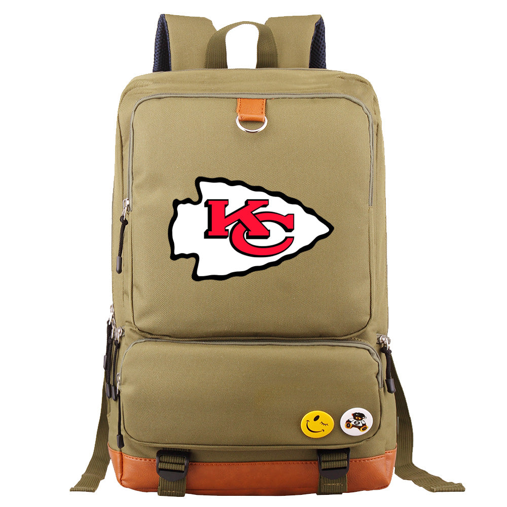 Kansas City Chiefs Football Team Rugby Proof Backpack NoteBook Laptop School Bag