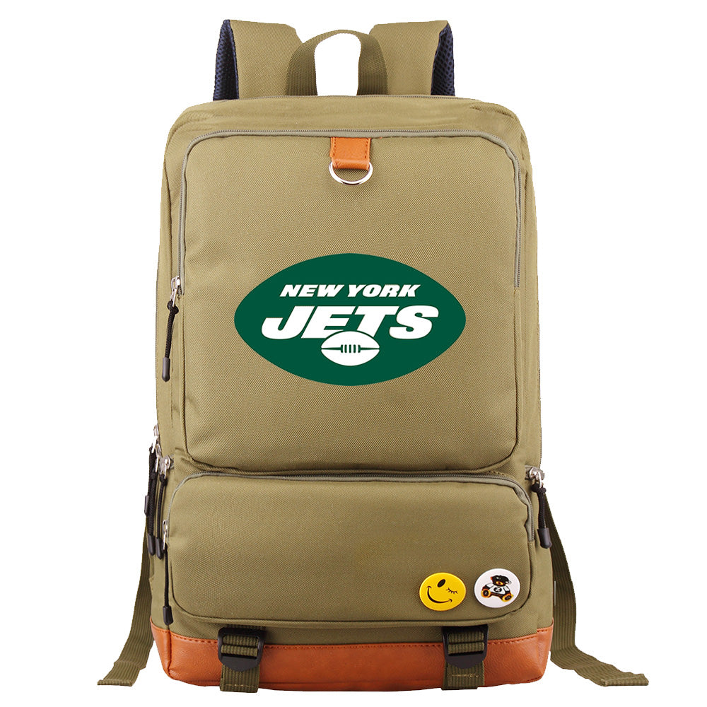 New York Jets Football Team Rugby Proof Backpack NoteBook Laptop School Bag