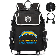 Los Angeles Chargers Football Rugby Backpack School Notebook Travel Bags