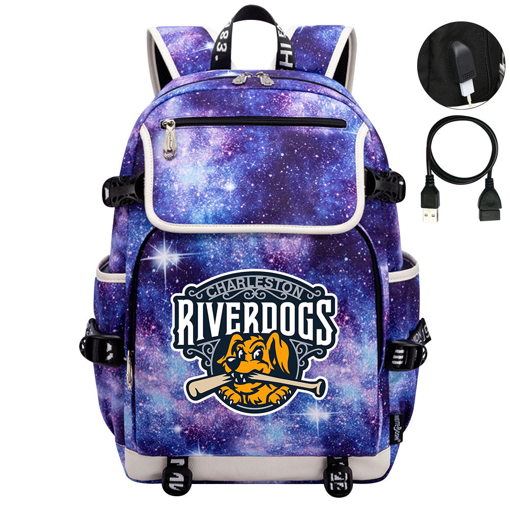 Charleston RiverDogs Backpack School Notebook Travel Bags