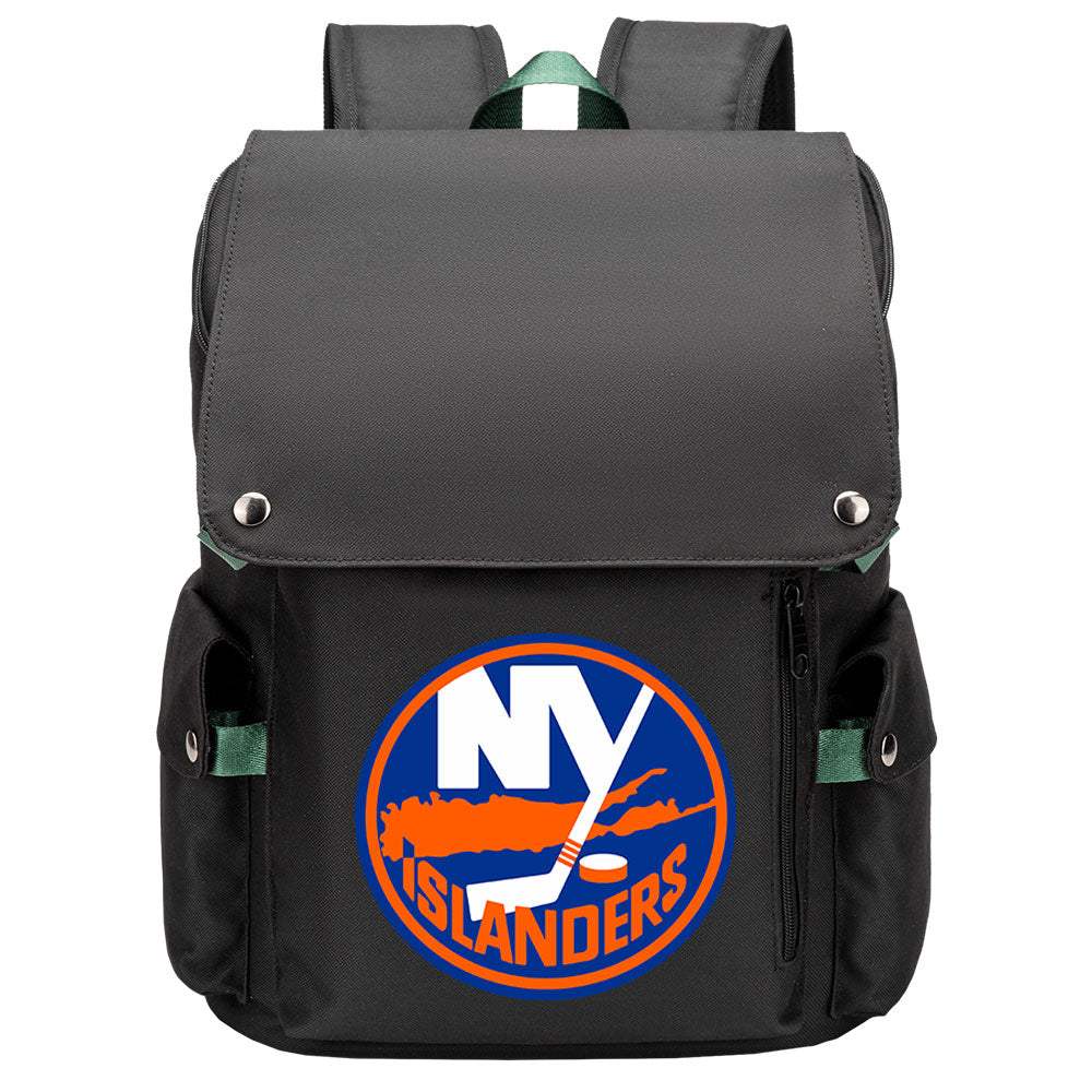 New York Islanders Hockey Team School Backpack Oxford Laptop Bag
