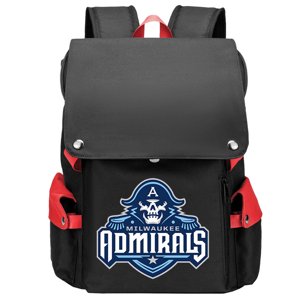 Milwaukee Admirals AHL School Backpack Oxford Laptop Bag