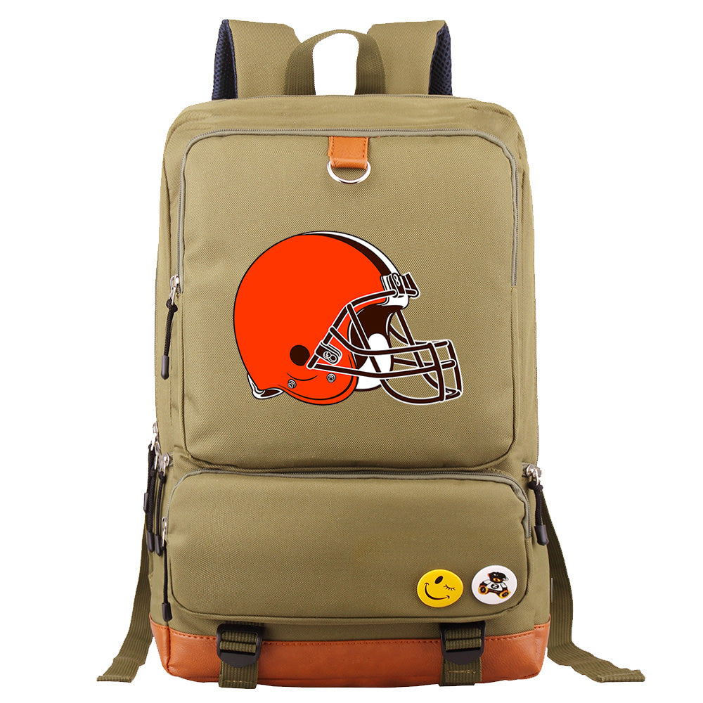 Cleveland Browns Football Team Rugby Proof Backpack NoteBook Laptop School Bag