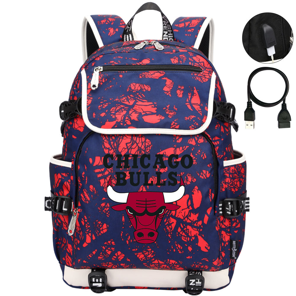 Chicago Bulls Backpack School Notebook Travel Bags
