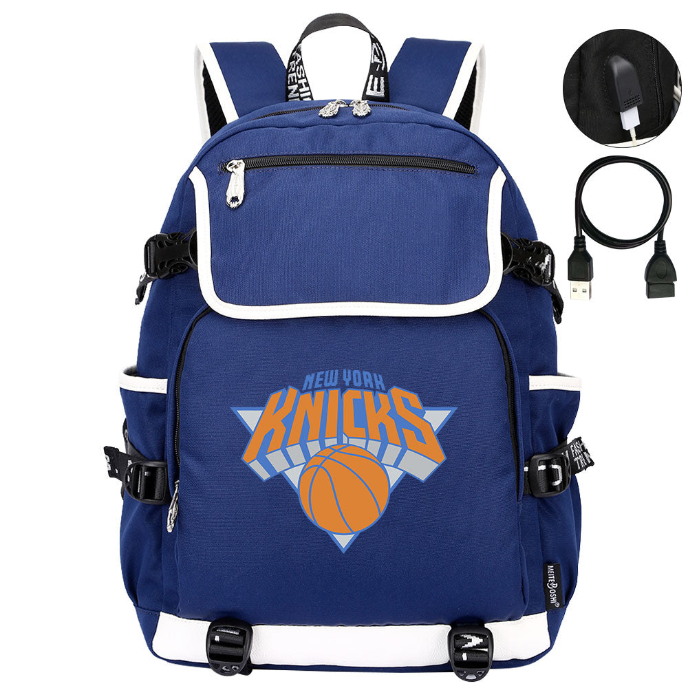 New York Knicks Backpack School Notebook Travel Bags