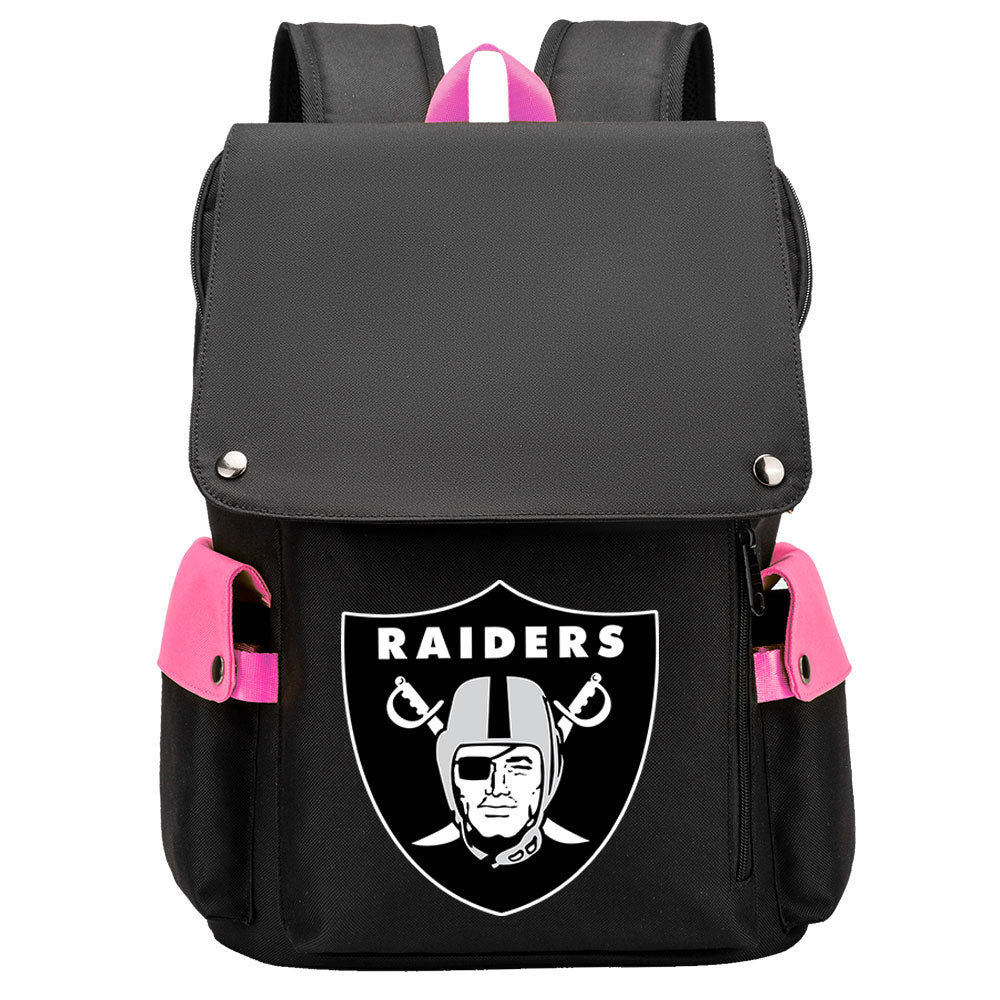 Oakland Raiders Football Team Rugby Laptop Backpack Oxford School Bag