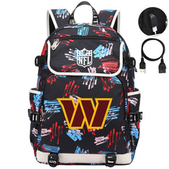 Washington Commanders Football Rugby Backpack School Notebook Travel Bags