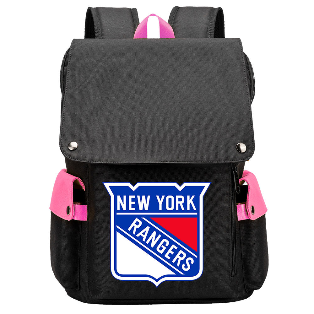New York Rangers Hockey Team School Backpack Oxford Laptop Bag