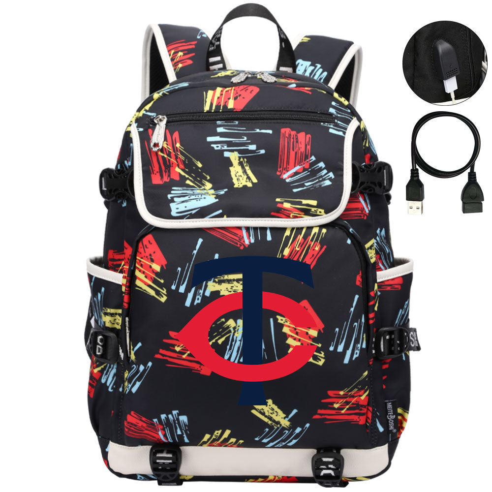 Minnesota Twins Backpack School Notebook Travel Bags